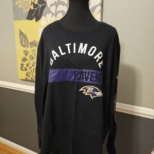 Baltimore Ravens Nike Long Sleeve Black Tee Size 3XL